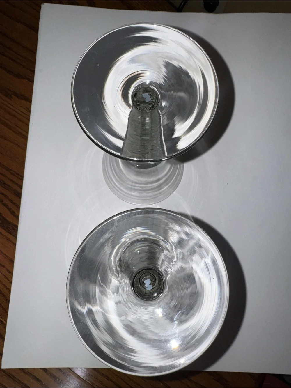 Met Metropolitan Museum Air Twist Stem Wine Glass Reproductions 8.5” tall set 2